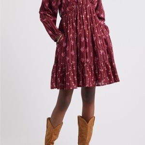 Nordstrom Burgundy Floral Kids Dress